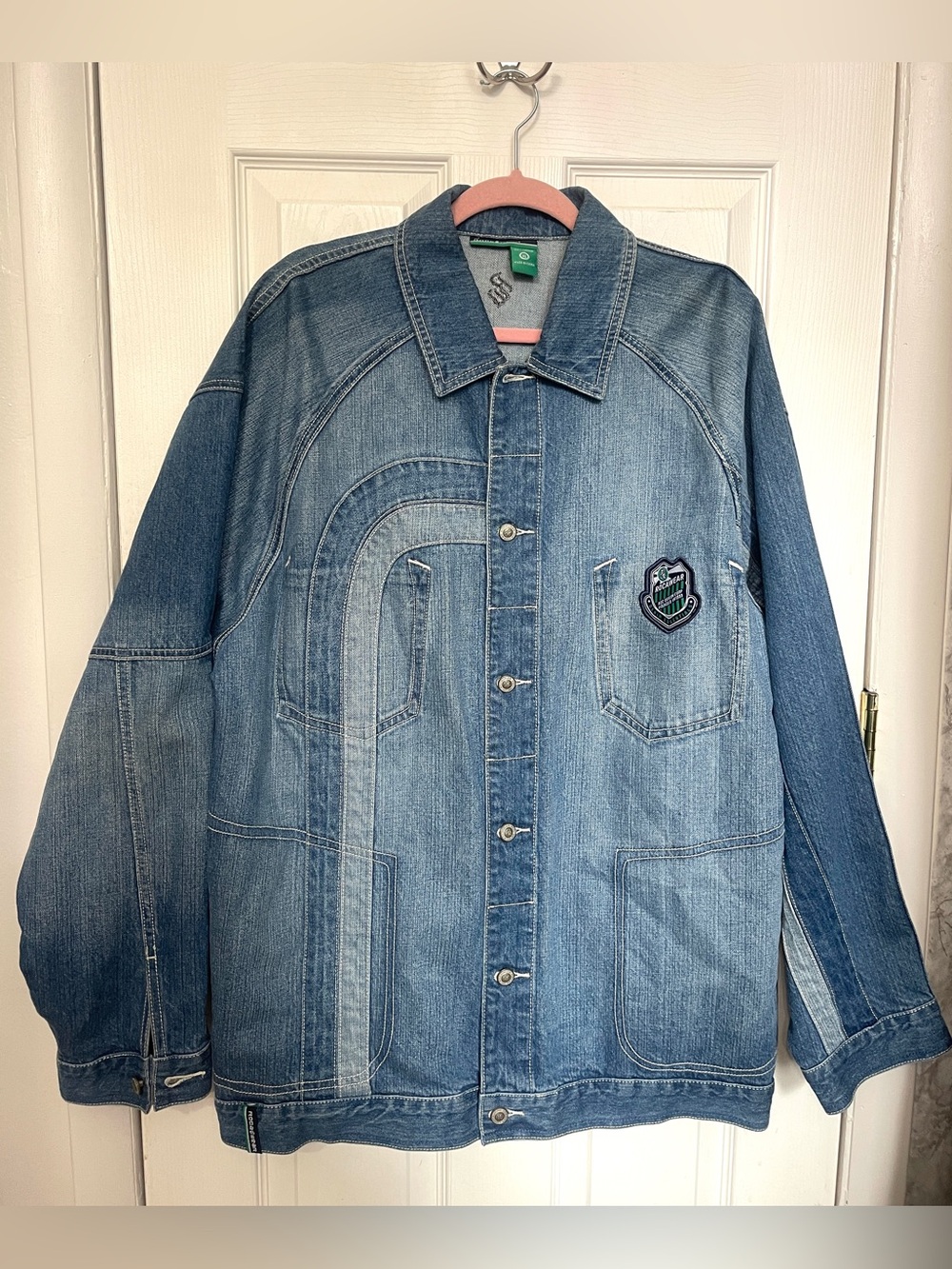 Rocawear Men’s Oversized Denim Jean Jacket Sz XL EUC